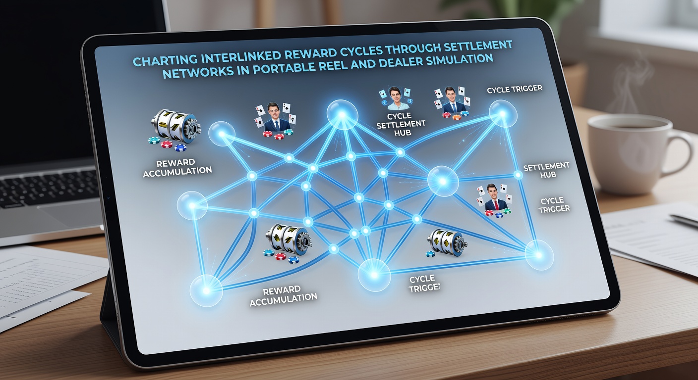 Illustration von vernetzten Belohnungszyklen in mobilen Walzen- und Dealer-Simulationen