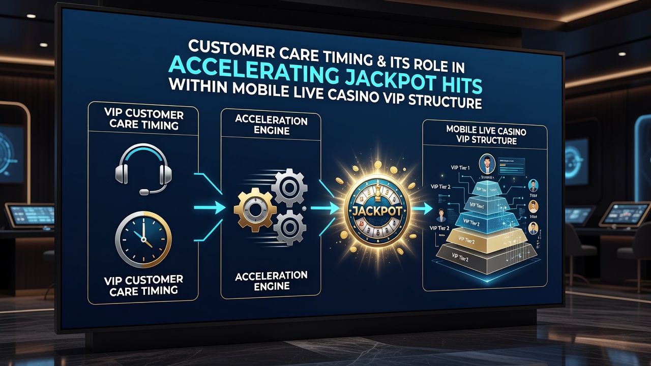 Illustration von Jackpot-Mechanismen und Support-Interaktionen in mobilen VIP-Live-Casino-Umgebungen